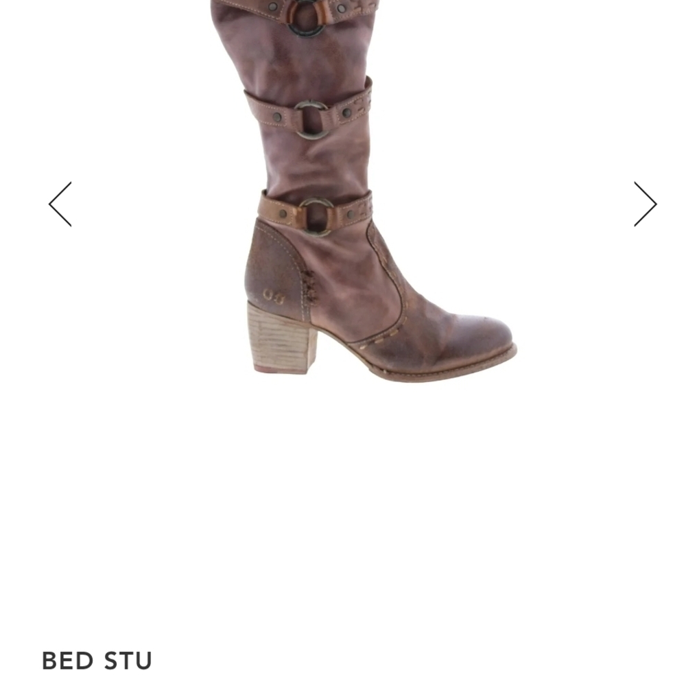BED|STU Women's Distressed Brown Heeled Boots